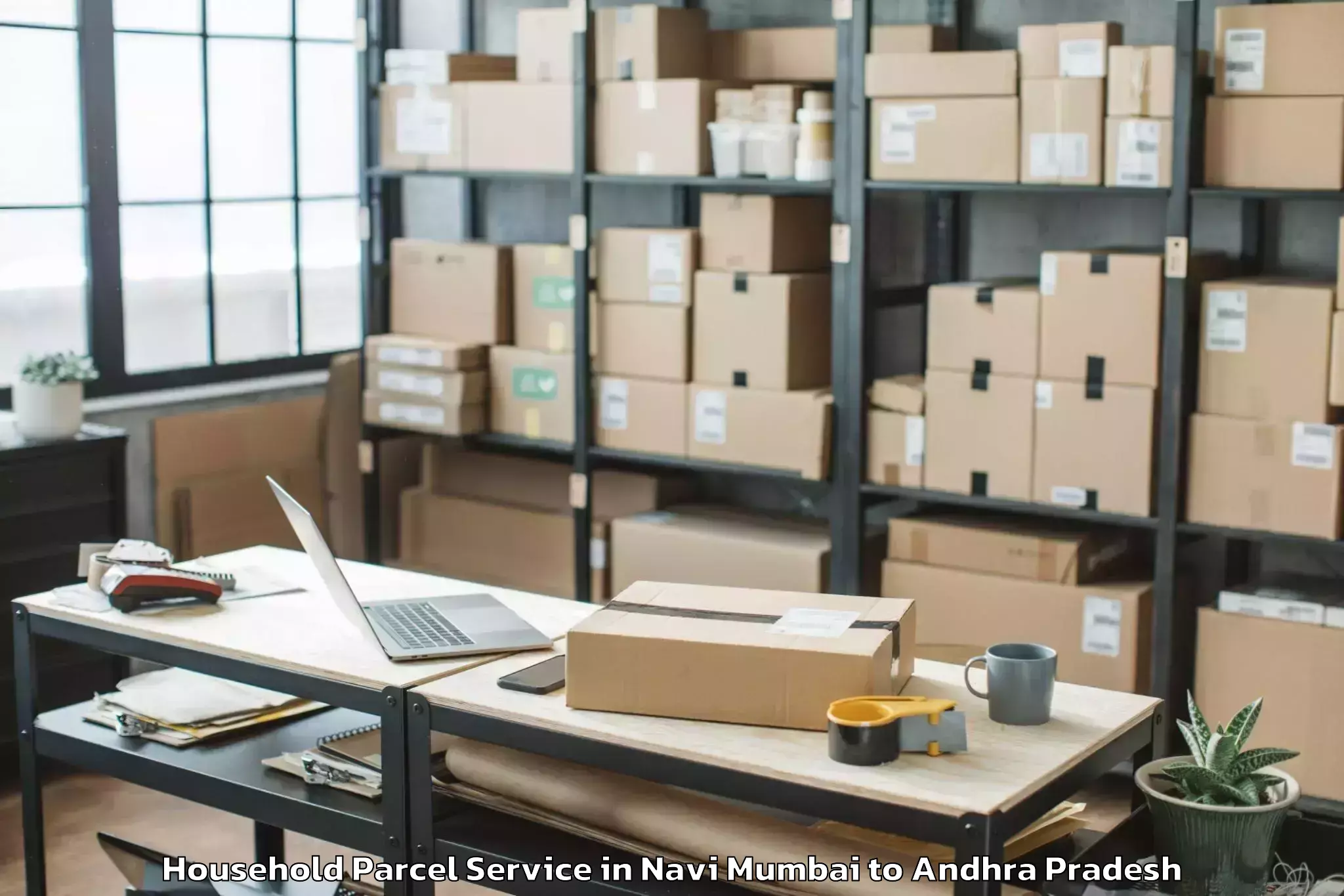 Top Navi Mumbai to Nit Andhra Pradesh Household Parcel Available